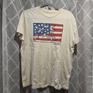 Keith Haring Cream Graphic Tee
